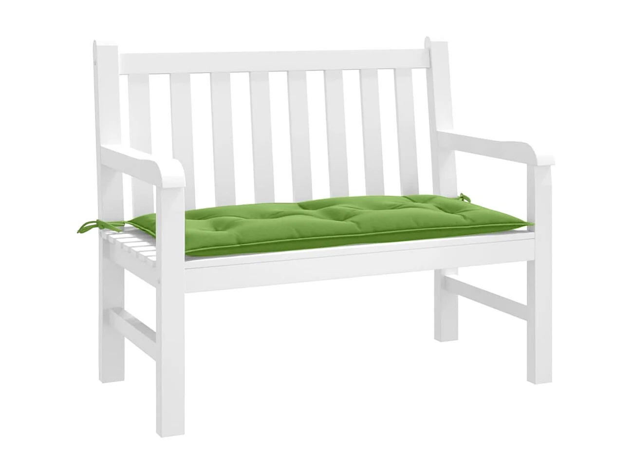 Coussin de banc de jardin vert mélangé 100x50x7 cm tissu FR209582