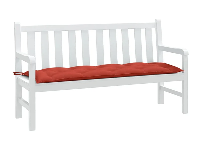 Coussin de banc de jardin rouge mélangé 150x50x7 cm tissu FR940147