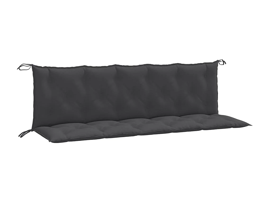 Coussins de banc de jardin lot de 2 anthracite mélangé tissu FR935882