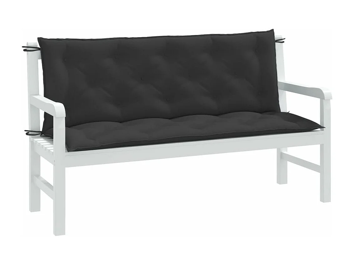 Almofadões banco jardim 2pcs 150x50x7cm mesclado tecido PT148088