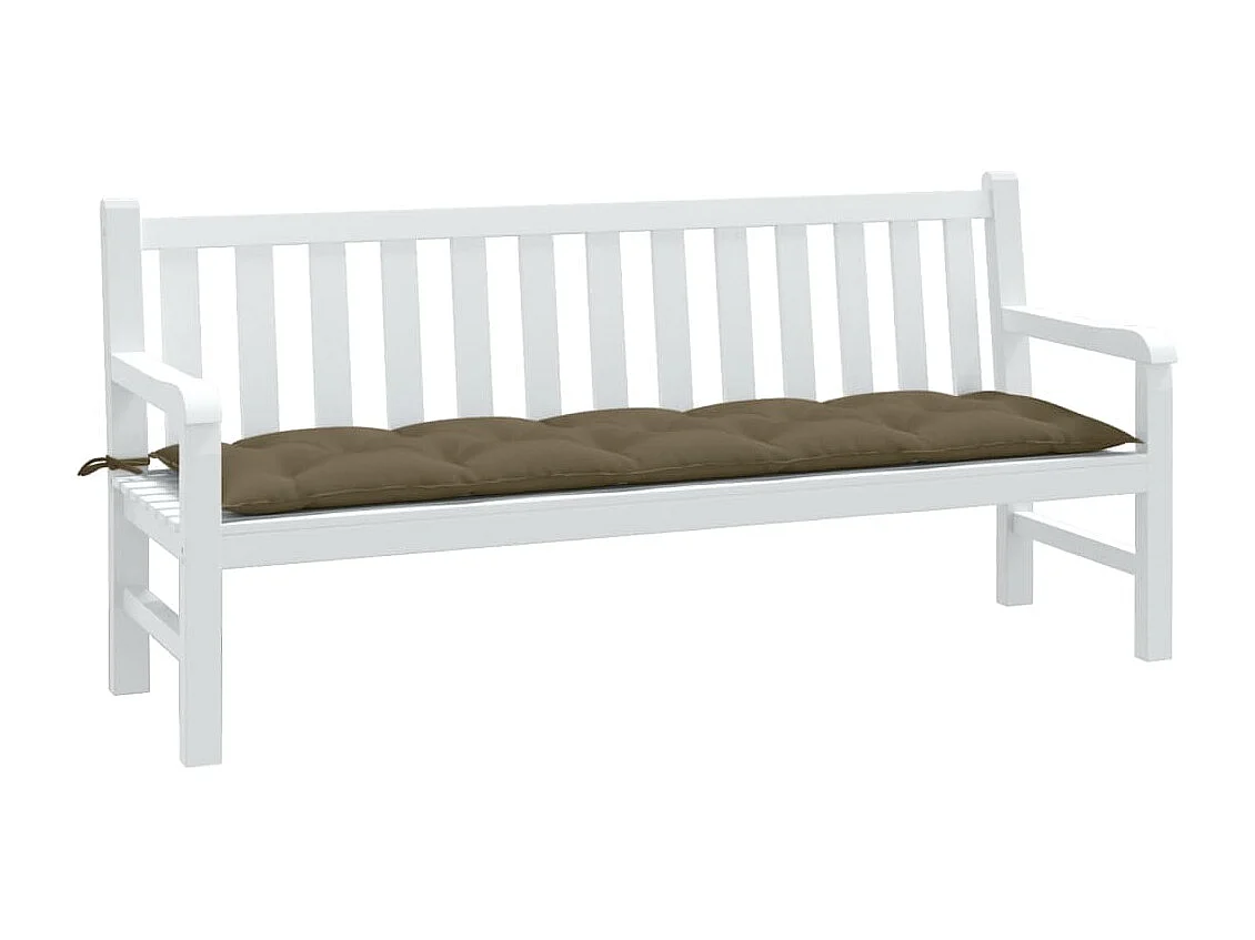 Coussin de banc de jardin taupe mélangé 180x50x7 cm tissu FR981782