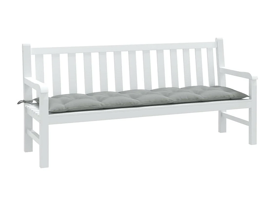 Almofadão banco jardim 180x50x7cm mesclado tecido cinza-claro PT100261