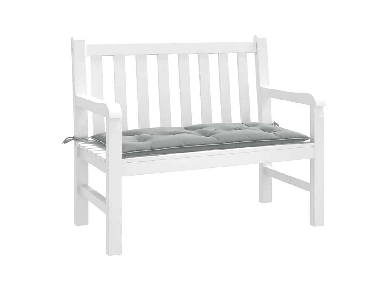Coussin de banc de jardin gris clair mélangé 100x50x7 cm tissu FR199065