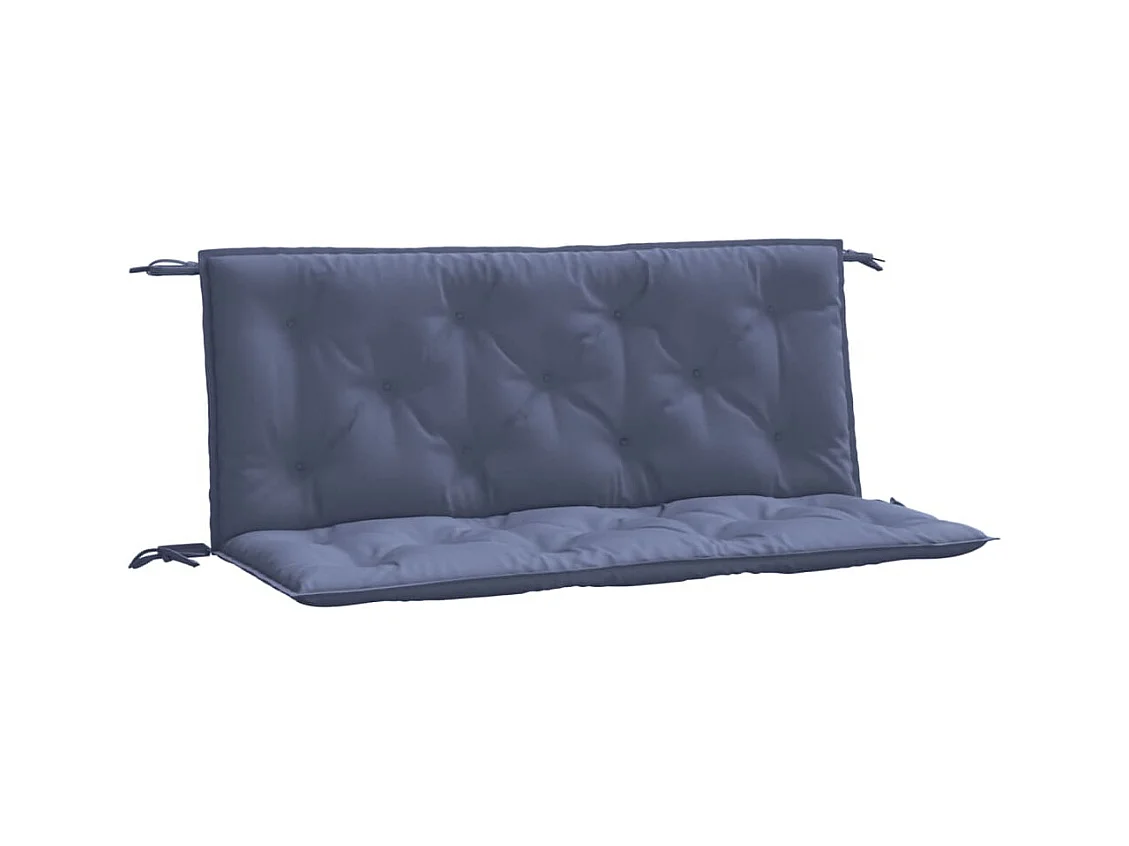 Coussins de banc de jardin lot de 2 bleu marine 120x50x7 cm FR430209