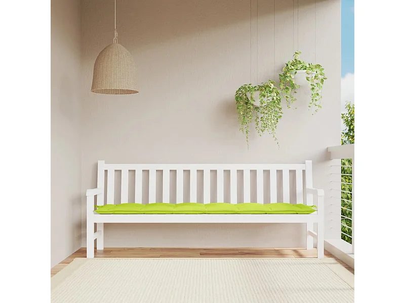 Tuinbankkussen 200x50x7 cm oxford stof heldergroen BE728603