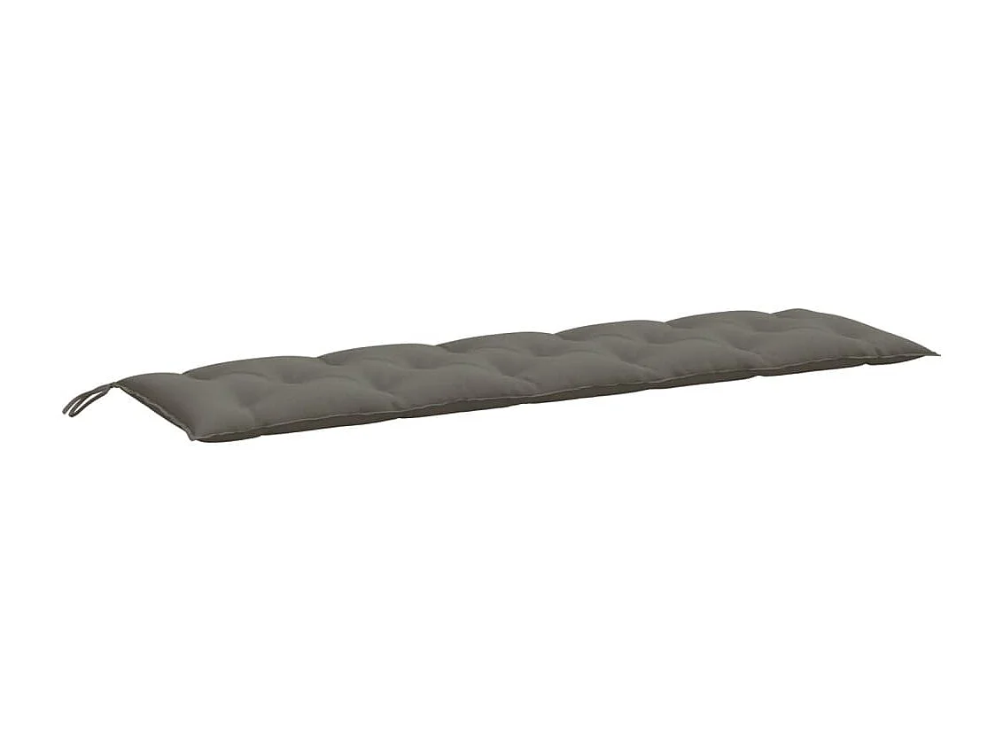 Coussin de banc de jardin gris foncé mélangé 180x50x7 cm tissu FR987224