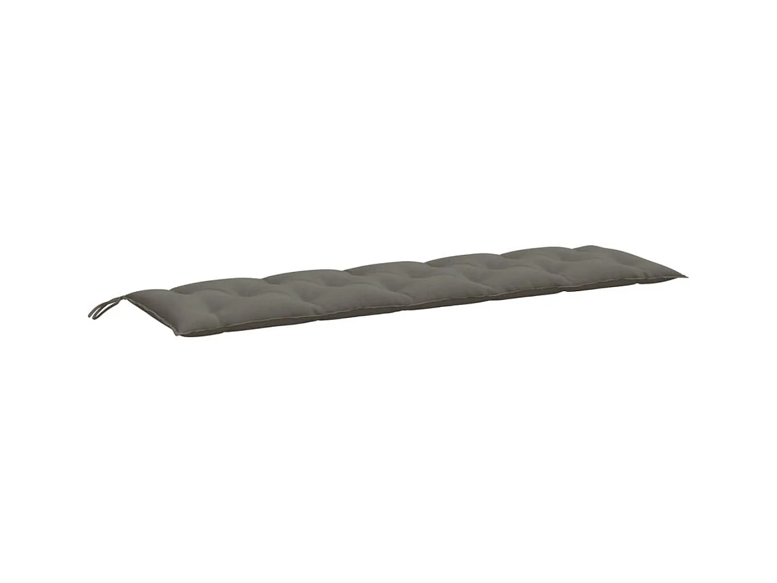 Tuinbankkussen 180x50x7 cm stof gemêleerd donkergrijs BE423787