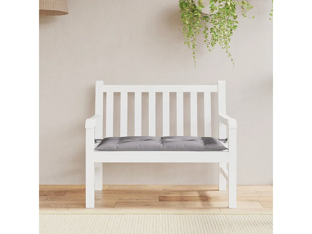 Almofadão p/ banco de jardim 100x50x7cm tecido oxford cinzento PT666525