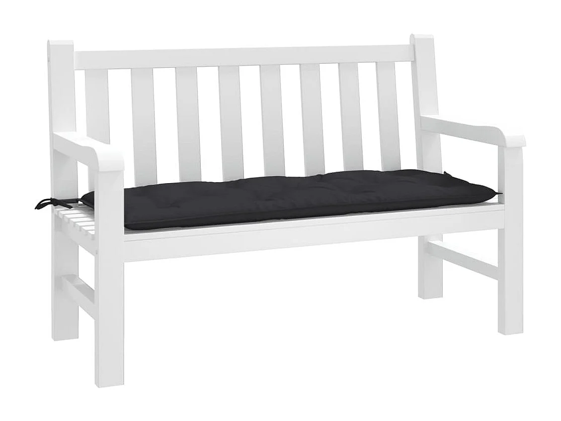 Almofadão p/ banco de jardim 120x50x7 cm tecido oxford preto PT761870