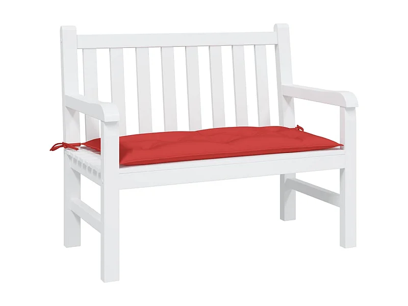 Coussin de banc de jardin rouge 100x50x7 cm tissu oxford FR462802