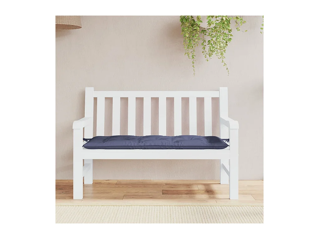 Tuinbankkussen 120x50x7 cm oxford stof marineblauw BE539396