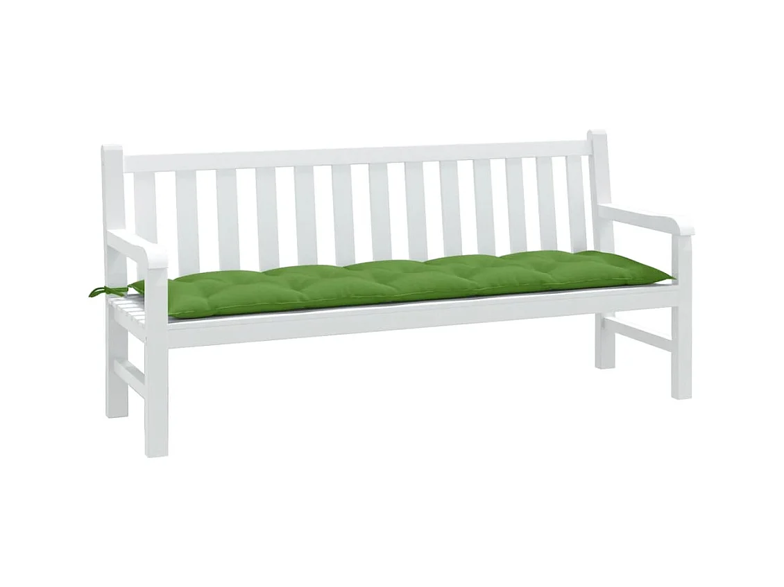 Coussin de banc de jardin vert mélangé 180x50x7 cm tissu FR872022