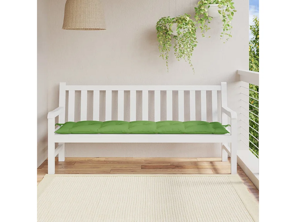 Almofadão p/ banco de jardim 180x50x7 cm mesclado tecido verde PT950545