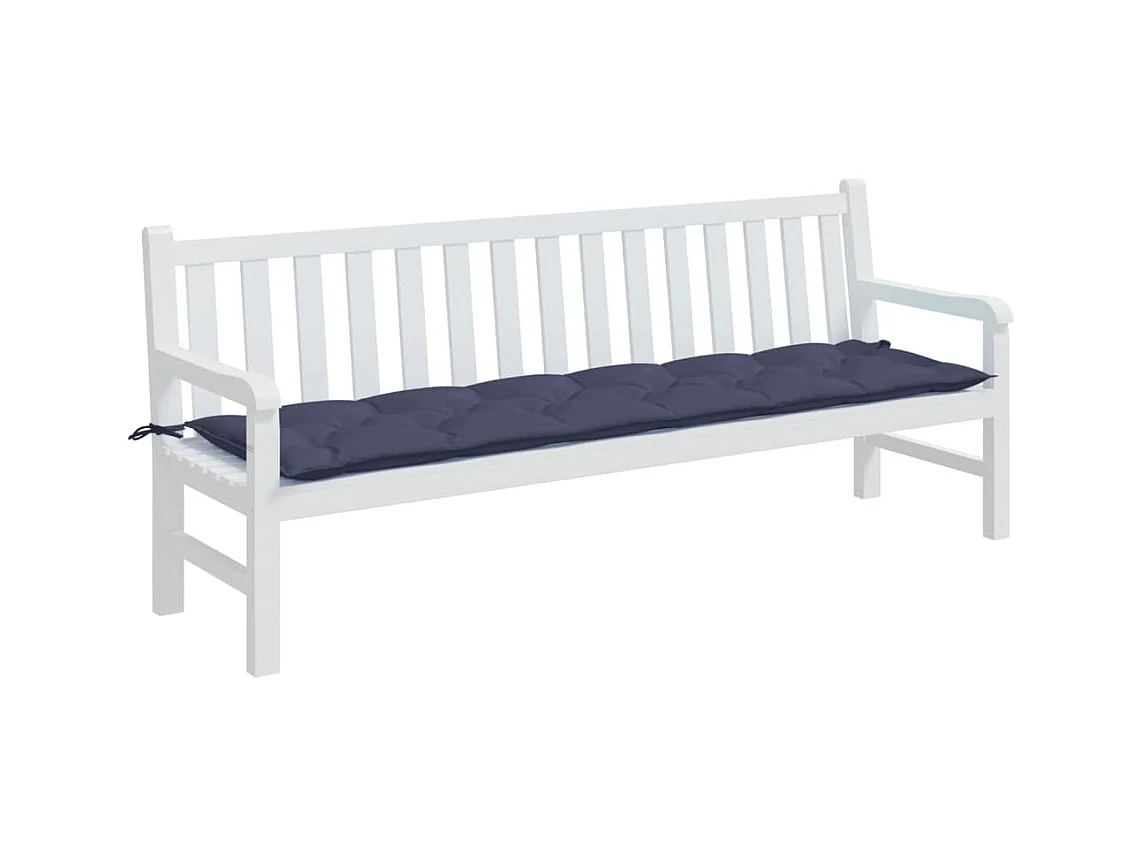 Tuinbankkussen 200x50x7 cm oxford stof marineblauw BE409889