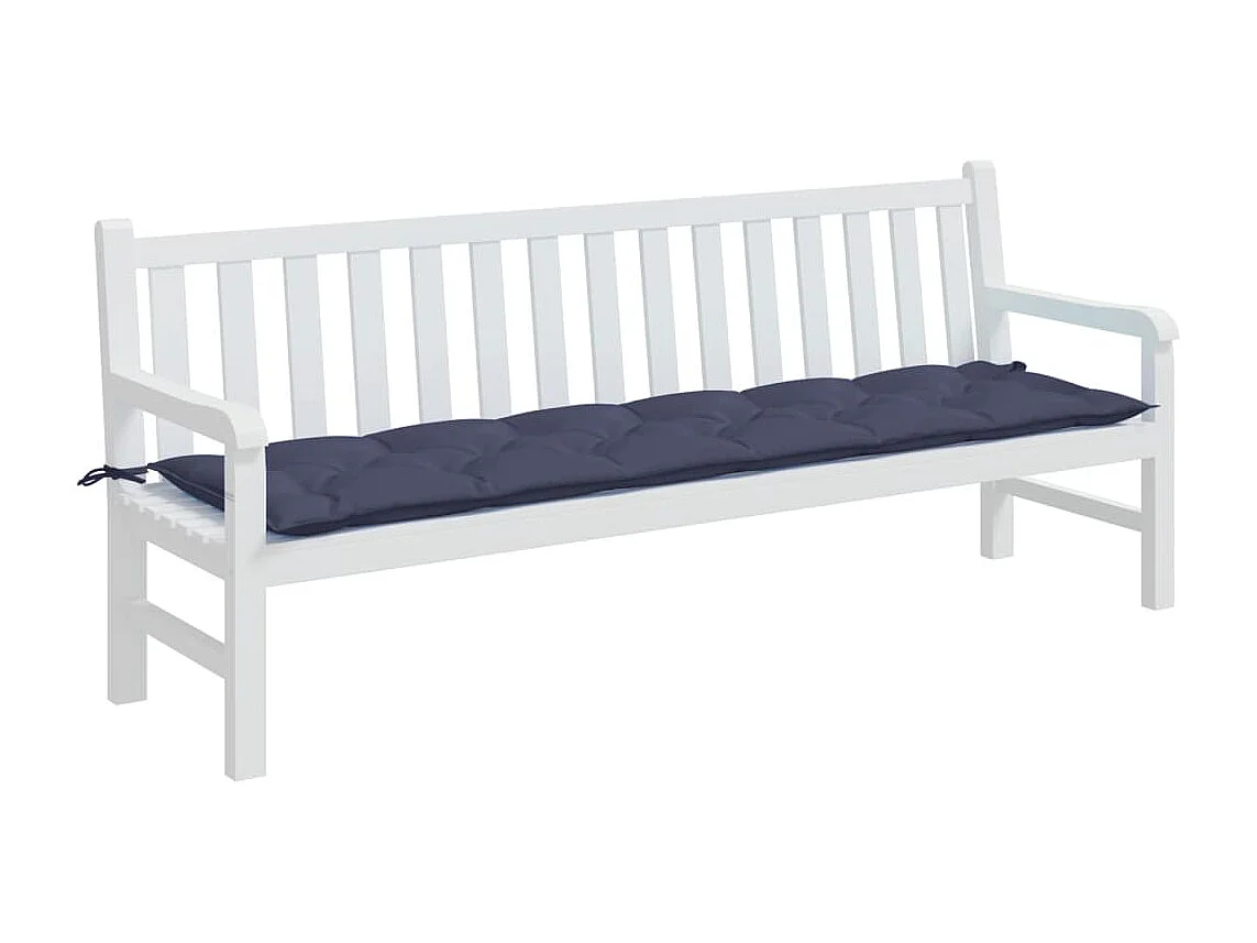 Coussin de banc de jardin bleu marine 200x50x7 cm tissu oxford FR823531