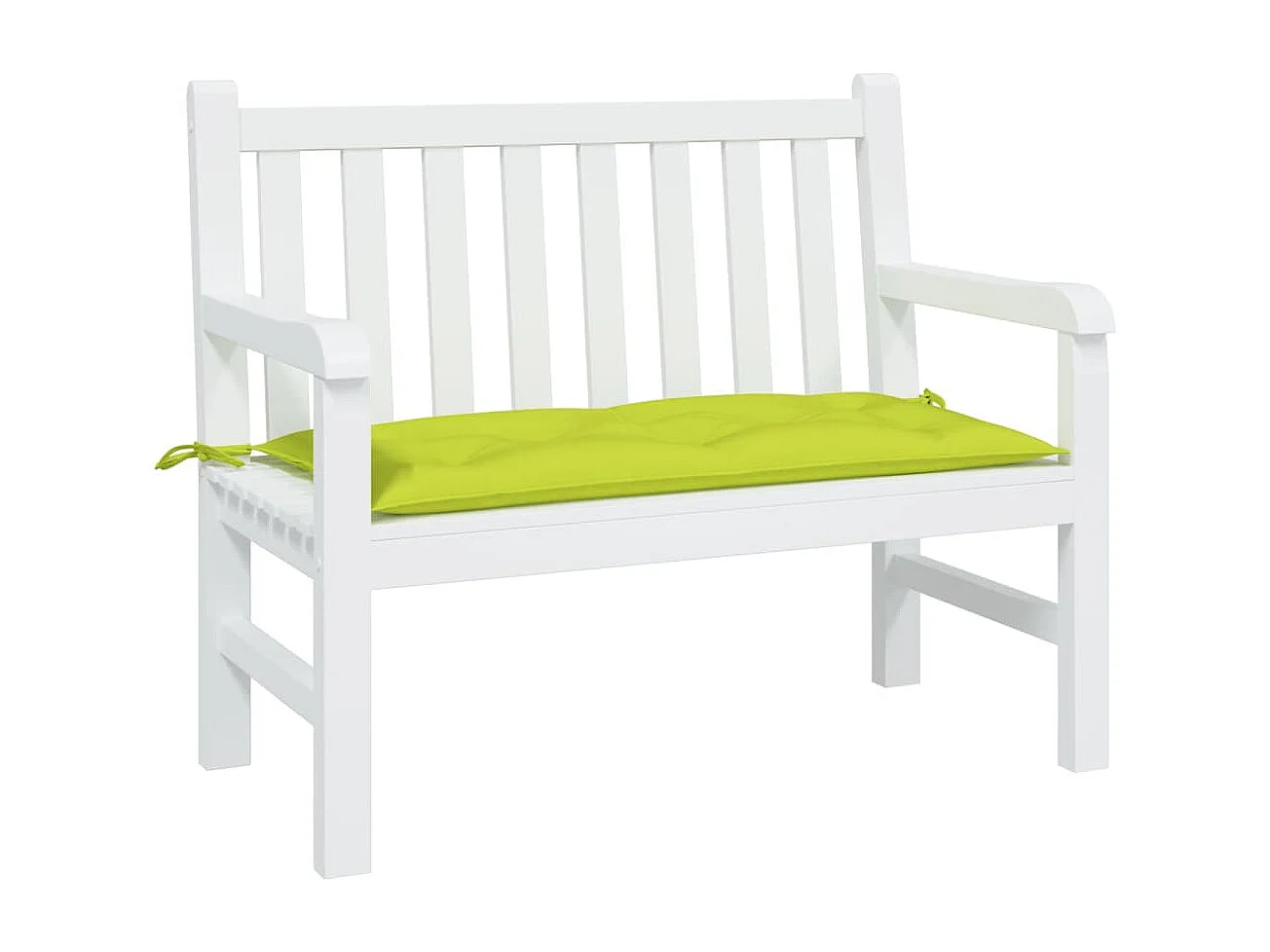 Coussin de banc de jardin vert brillant 100x50x7cm tissu oxford FR293916