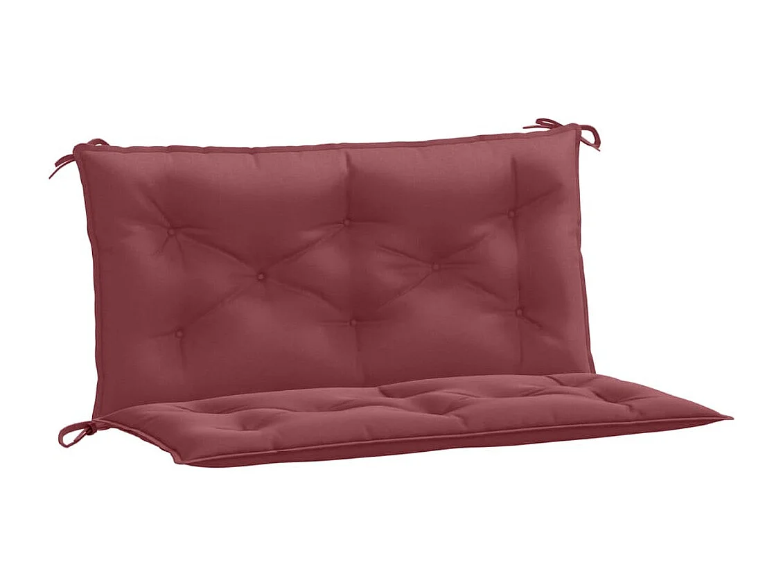 Coussins de banc de jardin lot de 2 rouge bordeaux mélangé FR389936