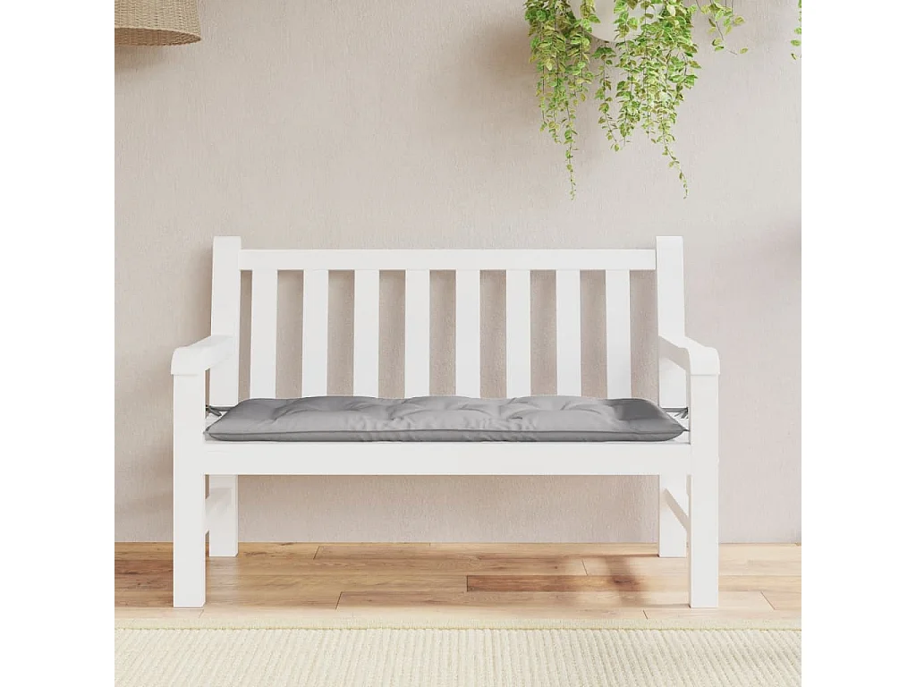 Almofadão p/ banco de jardim 120x50x7 cm tecido oxford cinza PT721364