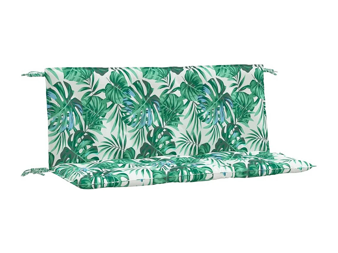 Tuinbankkussens 2 st bladpatroon 120x50x7 cm oxford stof BE613430