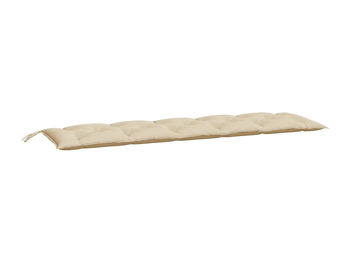 Coussins de banc jardin lot de 2 beige 180x50x7 cm tissu Oxford FR422564