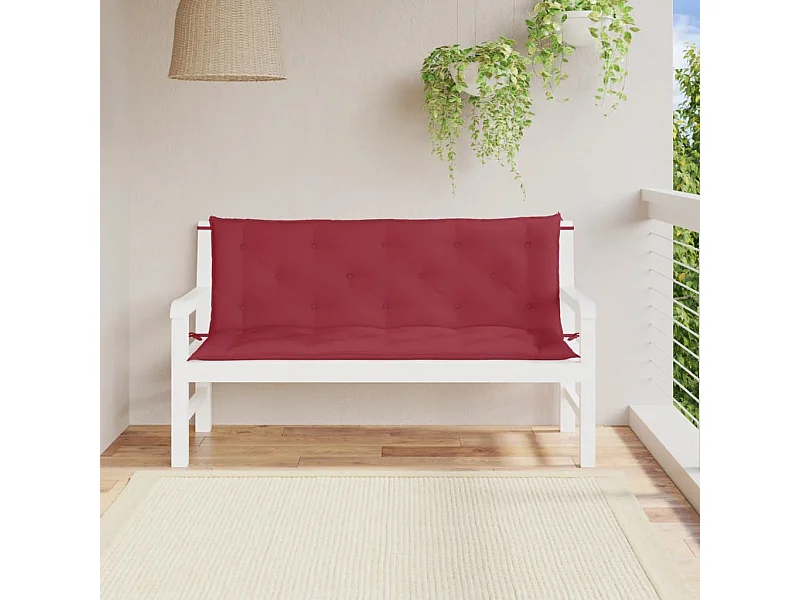 Almofadões banco jardim 2 pcs tecido oxford vermelho tinto PT711901