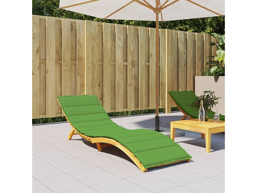 Cojín para tumbona tela verde melange 200x60x4 cm ES135800