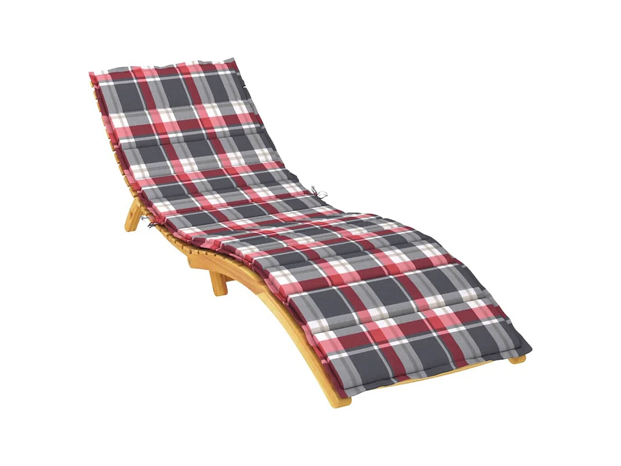 Almofadão p/ espreguiçadeira tecido oxford xadrez vermelho PT822078