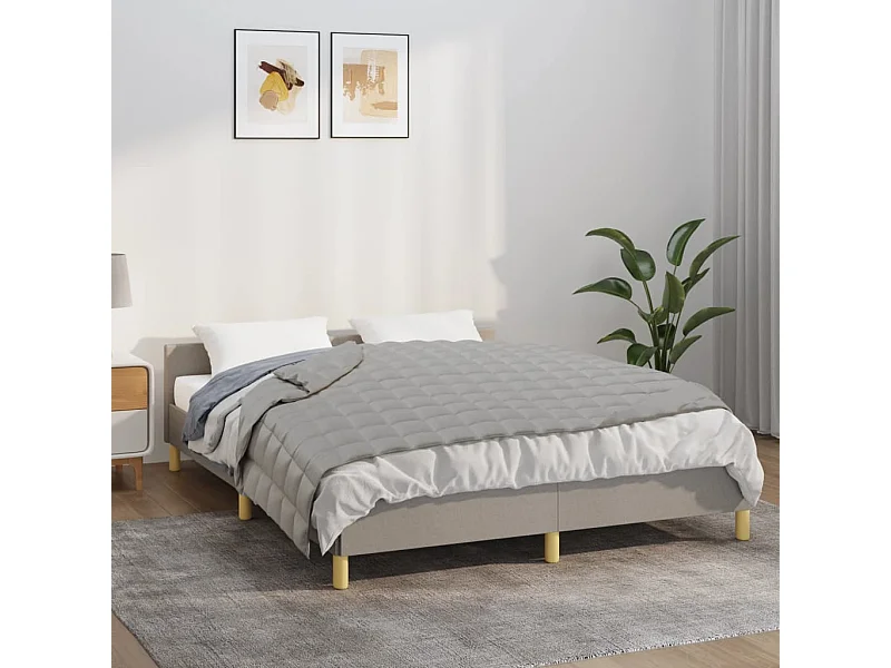 Manta pesada 11 kg 152x203 cm tecido cinzento PT906825