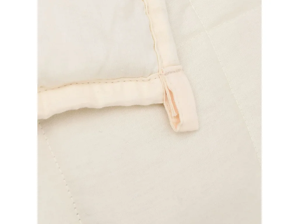 Couverture lestée Crème clair 135x200 cm 6 kg Tissu FR811294