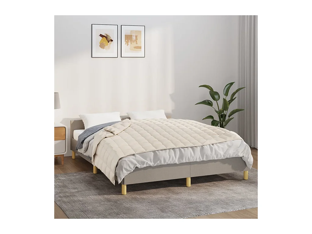 Couverture lestée Crème clair 135x200 cm 6 kg Tissu FR811294