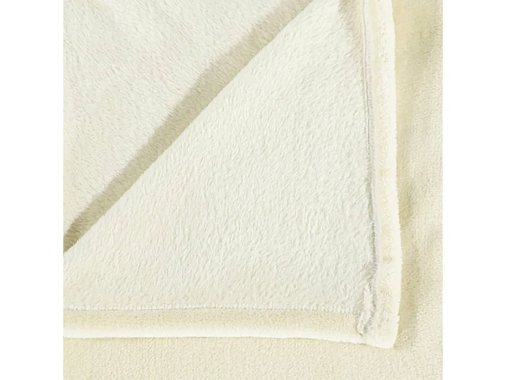 Manta de poliéster color crema 150x200 cm ES877637