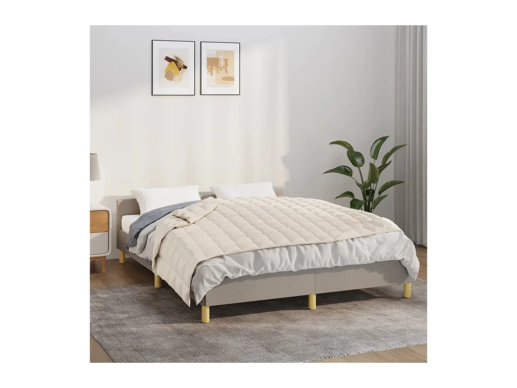 Couverture lestée Crème clair 138x200 cm 6 kg Tissu FR494032