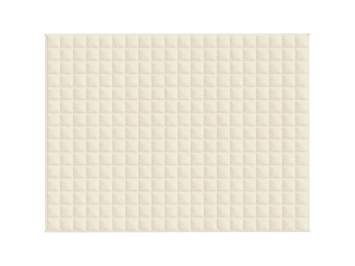 Couverture lestée Crème clair 150x200 cm 7 kg Tissu FR643964