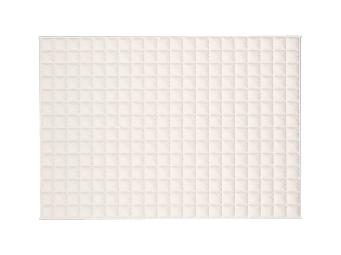 Couverture lestée Crème clair 137x200 cm 6 kg Tissu FR239118