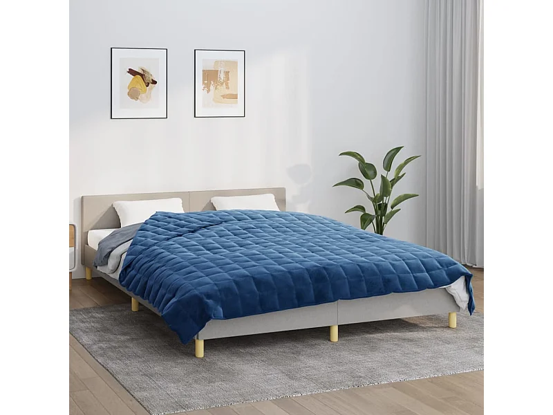Couverture lestée Bleu 200x230 cm 9 kg Tissu FR996627
