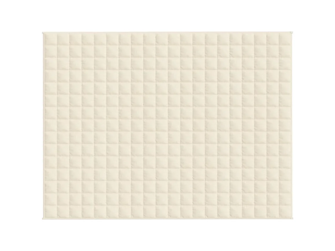 Couverture lestée Crème clair 150x200 cm 11 kg Tissu FR591579