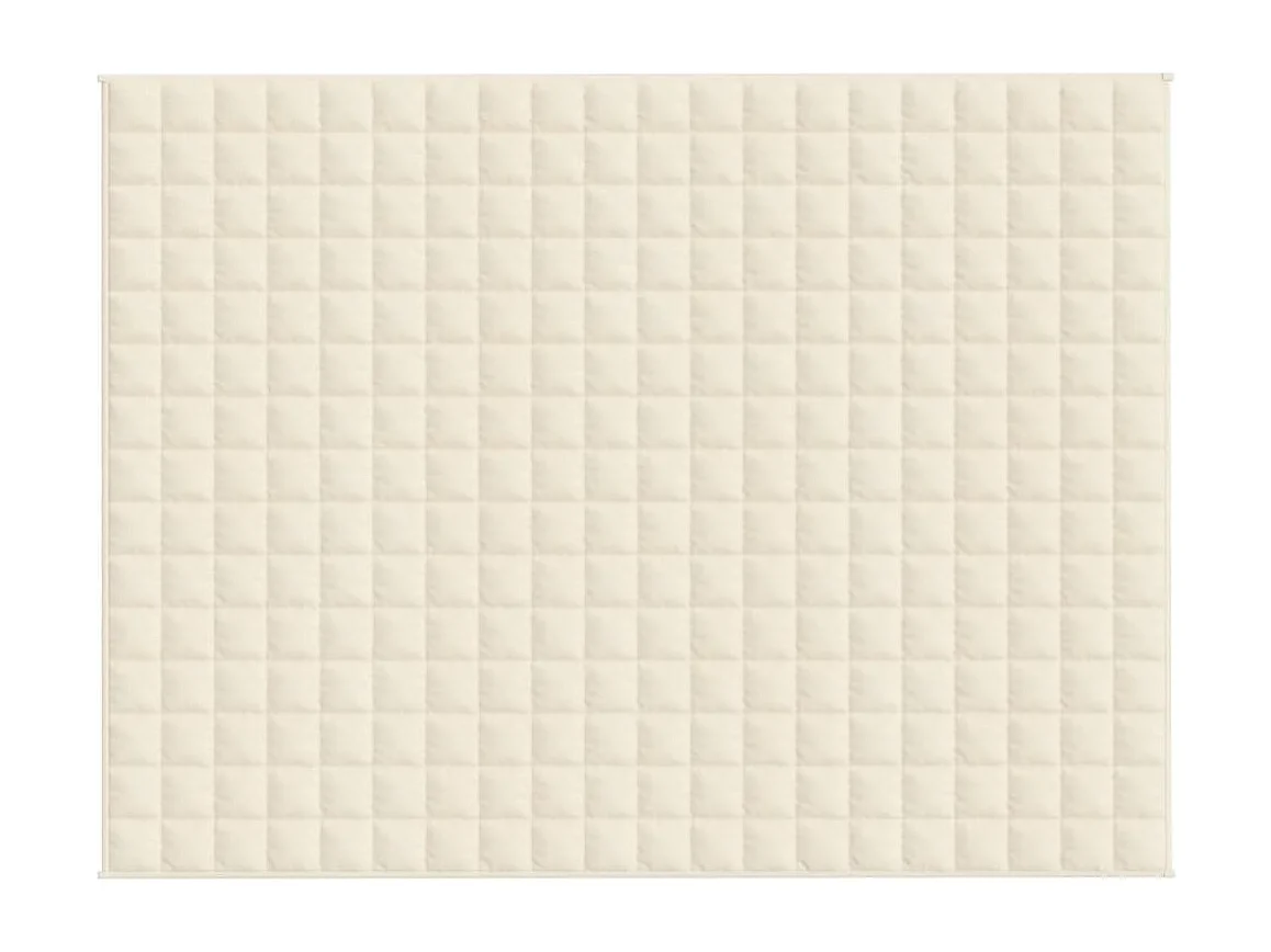 Couverture lestée Crème clair 150x200 cm 11 kg Tissu FR591579
