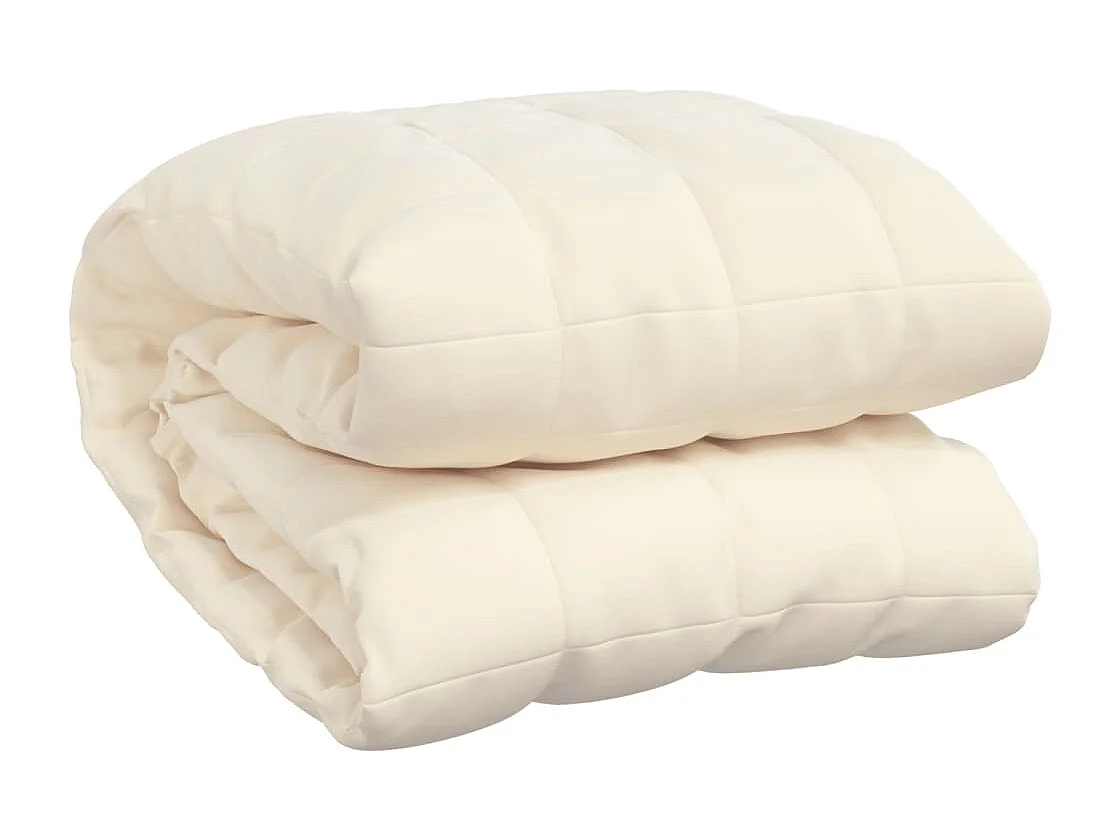 Manta con peso tela color crema claro 220x230 cm 15 kg ES741122