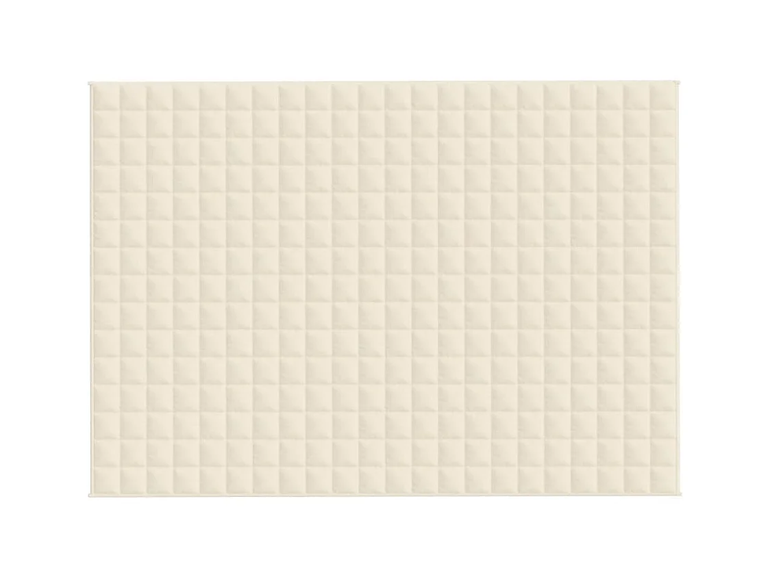 Couverture lestée Crème clair 155x220 cm 7 kg Tissu FR673572