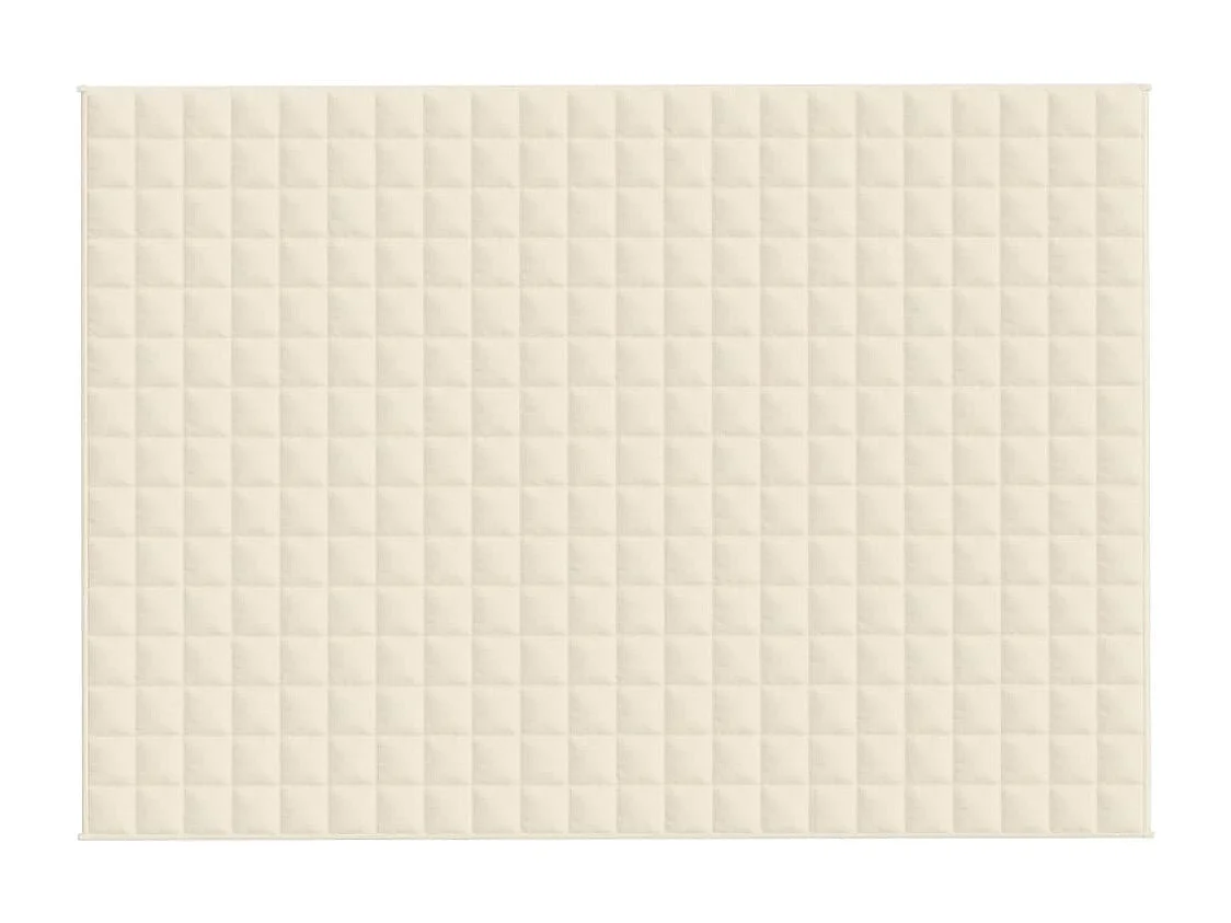 Couverture lestée Crème clair 155x220 cm 7 kg Tissu FR673572