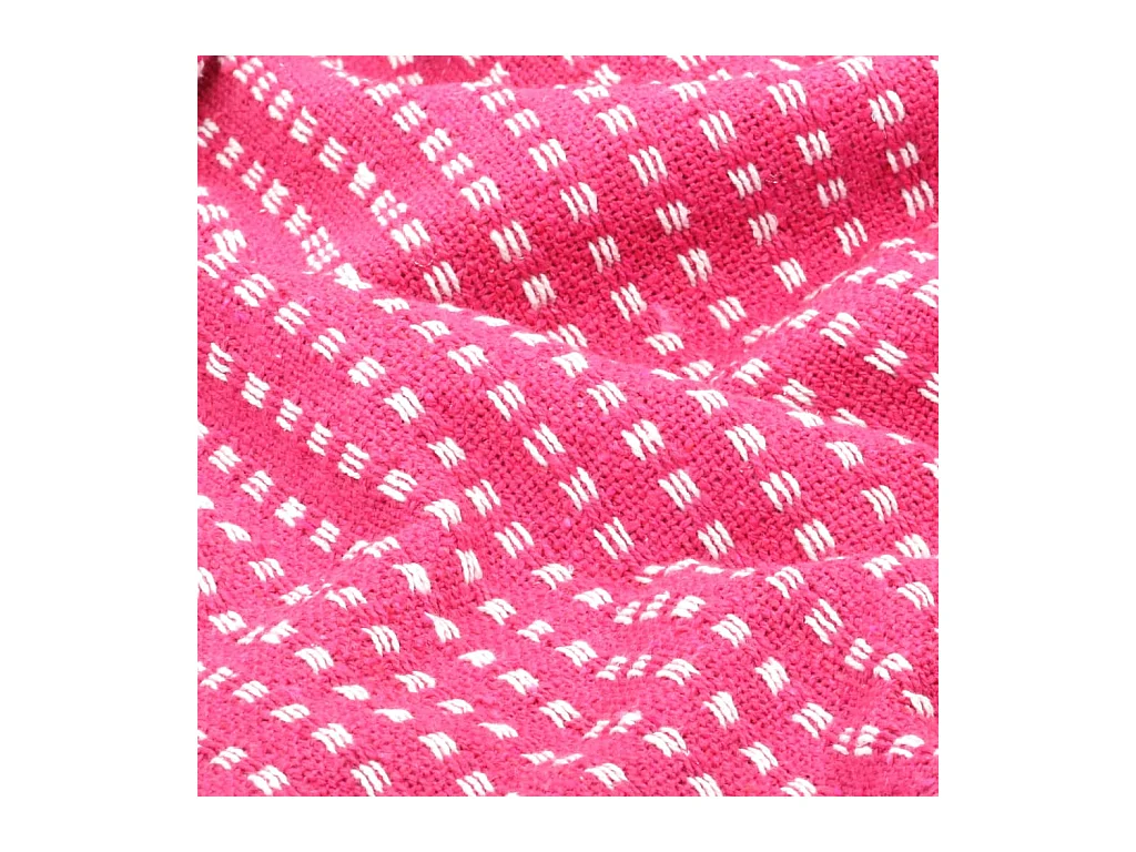 Manta a cuadros de algodón rosa 125x150 cm ES484191