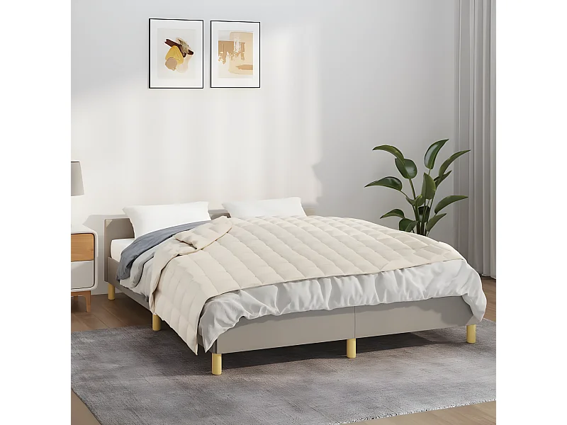 Verzwaringsdeken 152x203 cm 7 kg stof lichtcrèmekleurig BE467522