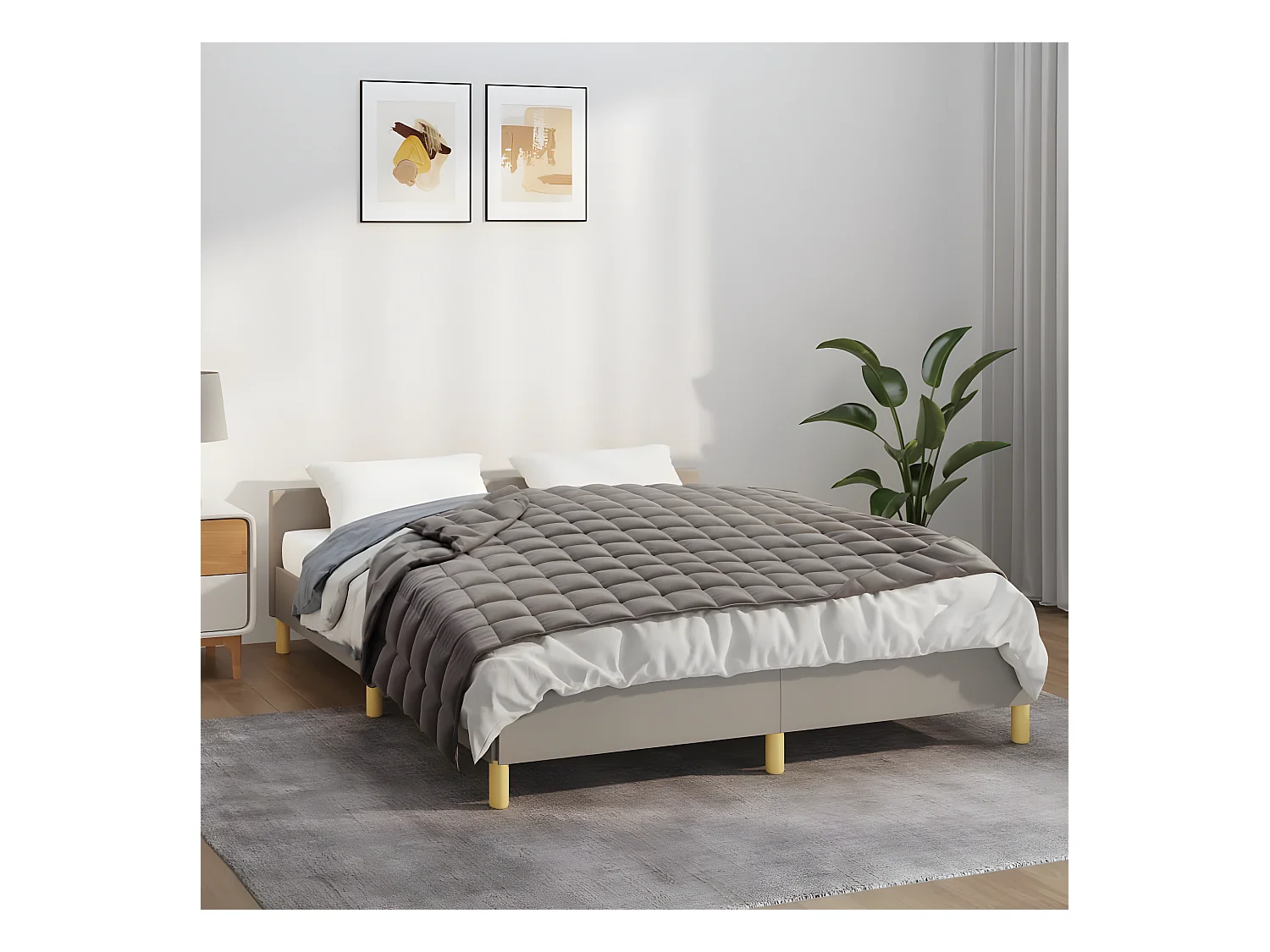 Couverture lestée Gris 137x200 cm 10 kg Tissu FR540178