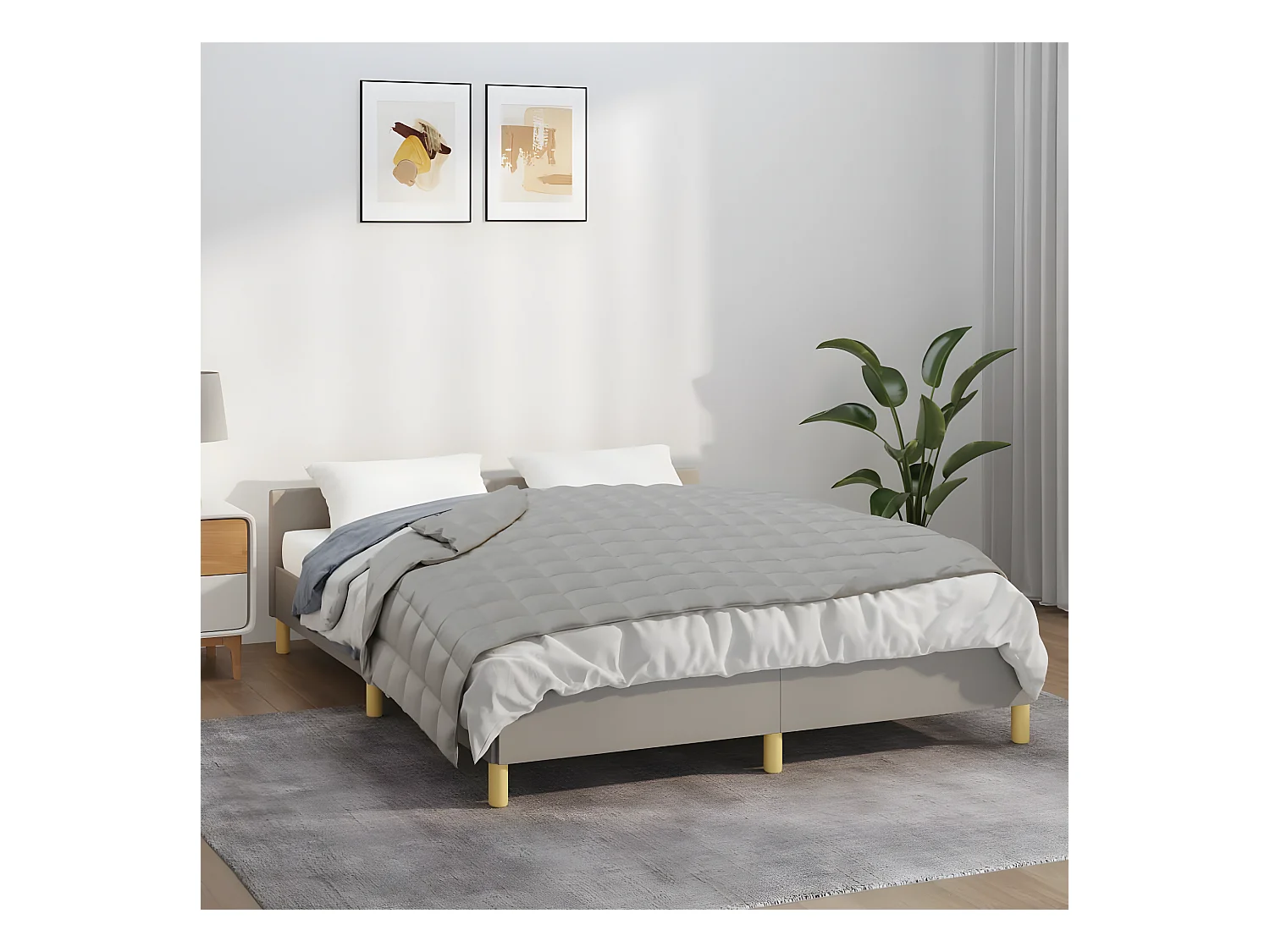 Couverture lestée Gris 138x200 cm 10 kg Tissu FR597979