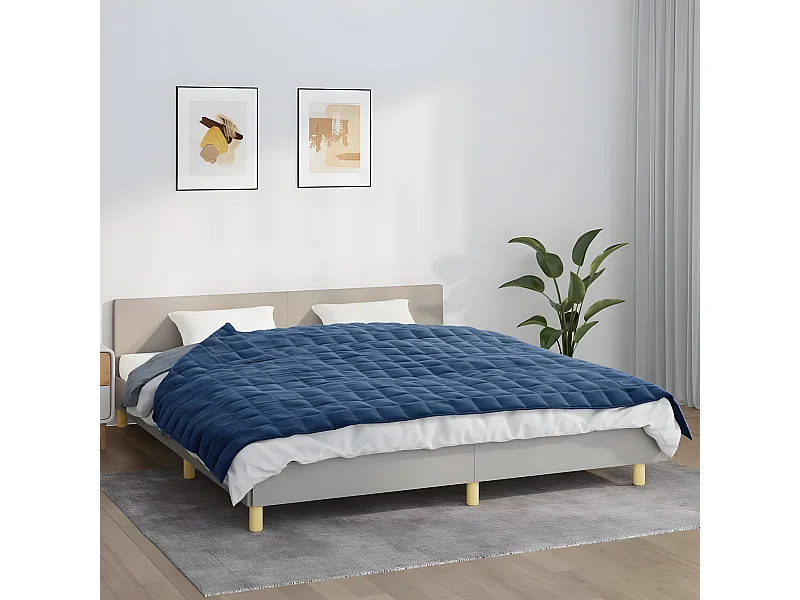 Couverture lestée Bleu 155x220 cm 7 kg Tissu FR898782