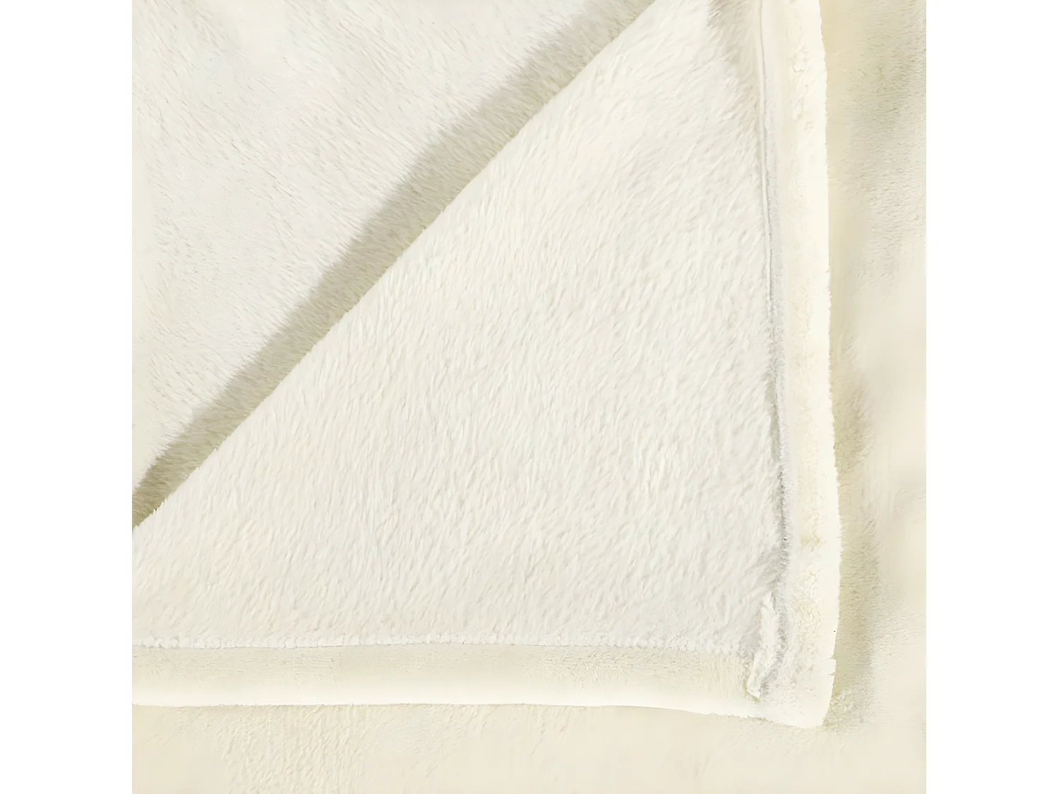 Couverture crème 130x170 cm polyester FR794751
