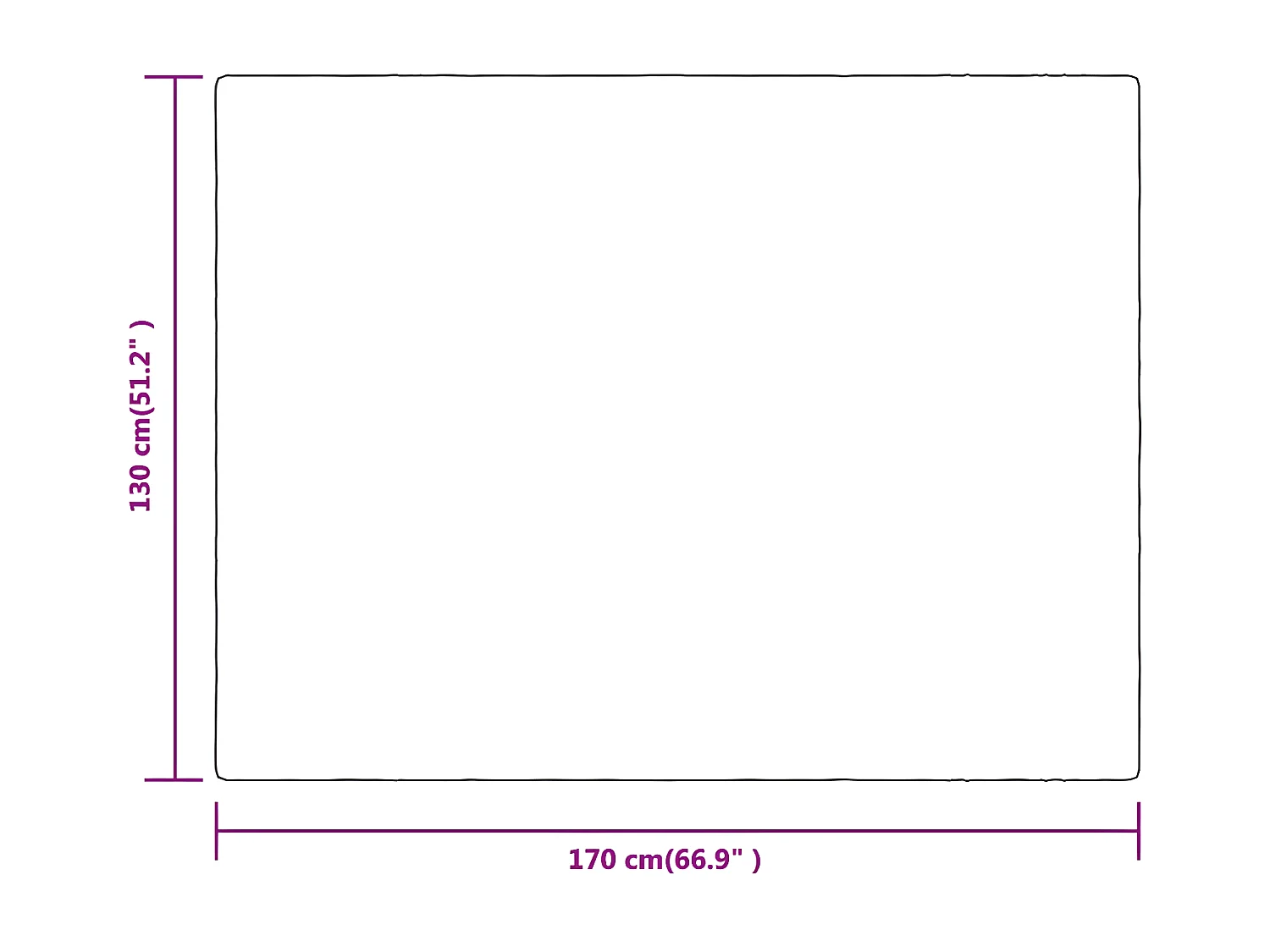 Couverture crème 130x170 cm polyester FR794751