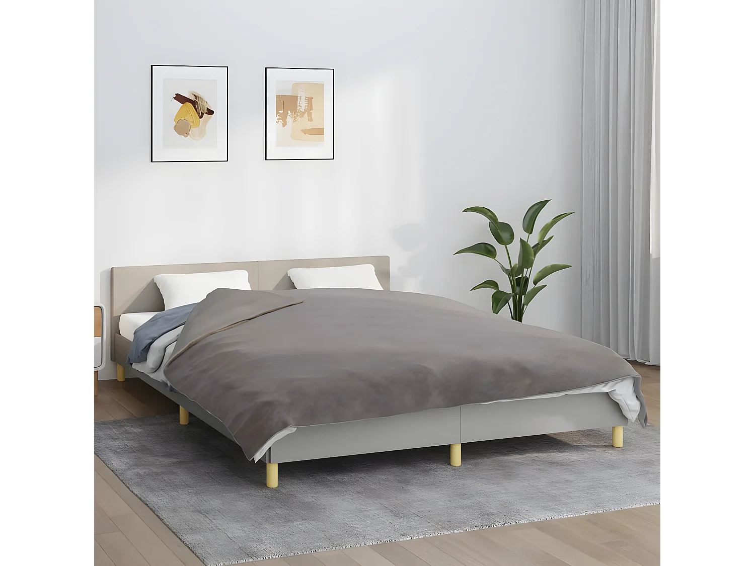 Manta con peso con funda tela gris 200x225 cm 13 kg ES913053