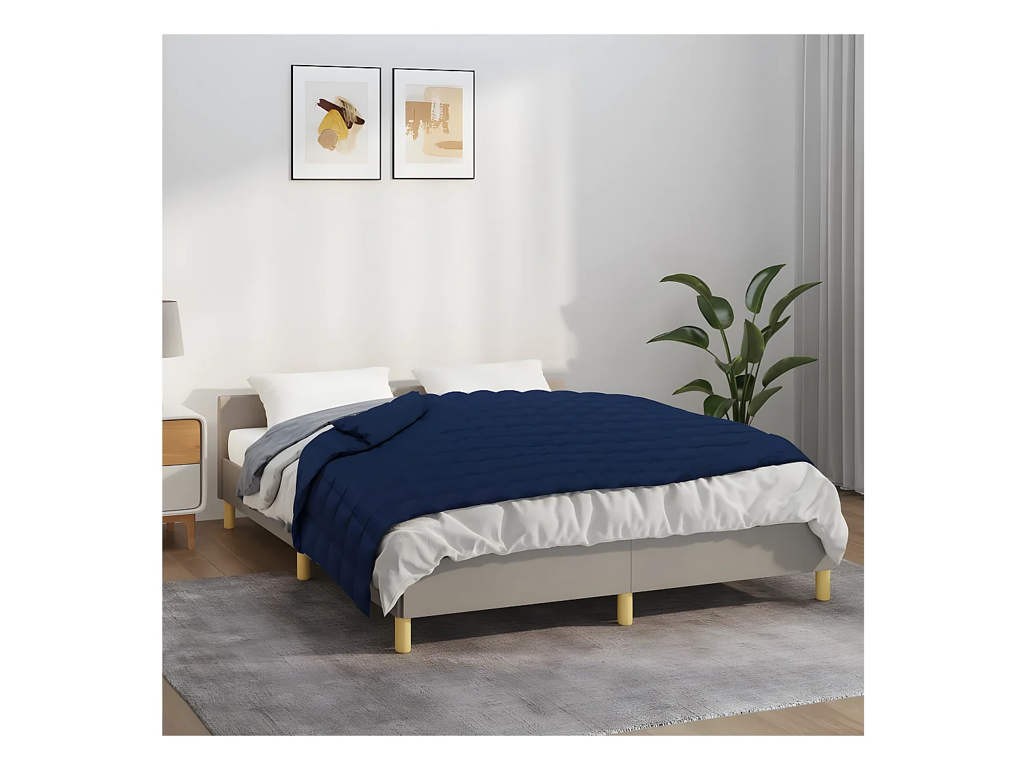 Couverture lestée Bleu 138x200 cm 6 kg Tissu FR721885