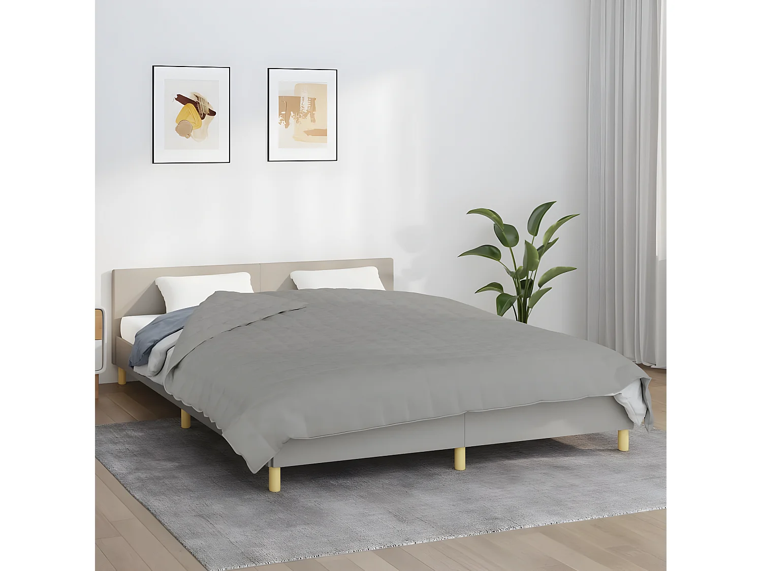 Couverture lestée Gris 220x240 cm 15 kg Tissu FR891853